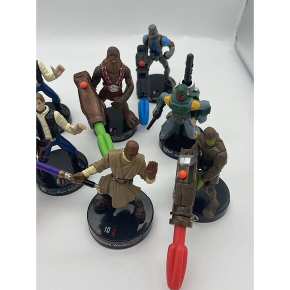 Star Wars Attacktix Lot 13 Pieces Number 30 Han Solo Wookie Captain Darth Boba - Picture 3 of 16
